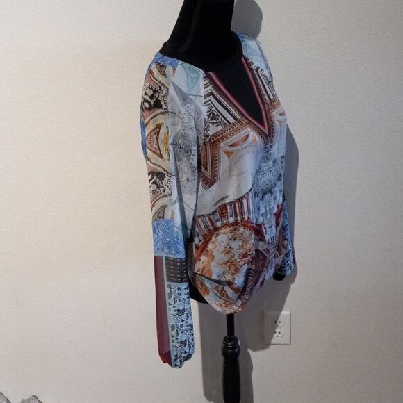 CLOVER CANYON medium sheer abstract top, $178.00 - Picture 2 of 6